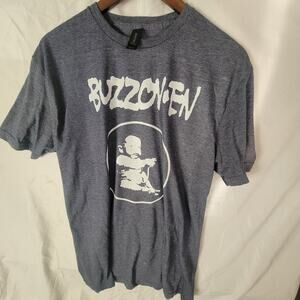 Buzzoven    band   t shirt size large  Buzzov.en heather gray